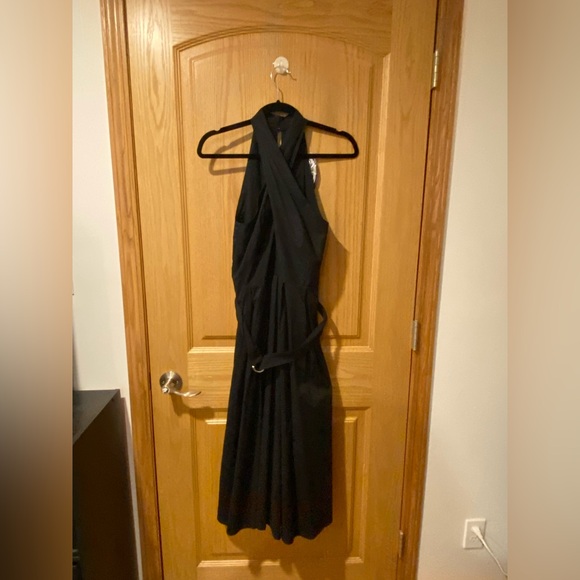 Scoop Women’s Size XS Black Pleated Halter Top Dress w/Belt NEW/NWT - Picture 1 of 14